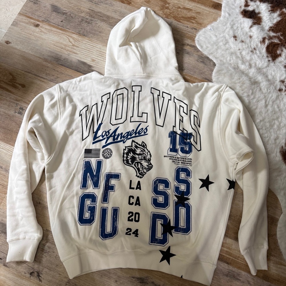 Darc Sport City of Angels Pierce Hoodie Cream Medium NWT Wolves - Picture 6 of 12